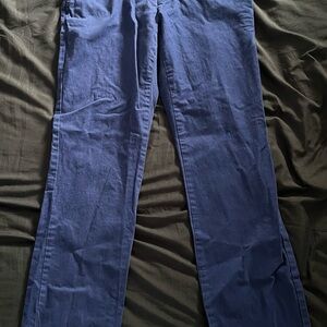 Tommy Hilfiger Navy and White Slim Fit Pants with Signature Trim